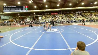 145 lbs Round 5 - Constance Whirlwind Horse, Little Wound Mustangs vs Samantha Finley, Newcastle Fall Guys