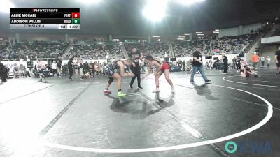 126 lbs Consi Of 4 - Allie McCall, Fort Gibson Youth Wrestling vs Addison Willis, Wagoner Takedown Club
