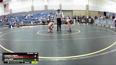 108 lbs Round 1 - Chance Kreps, Columbia City Wrestling Club vs Levi Heck, Columbia City Wrestling Club