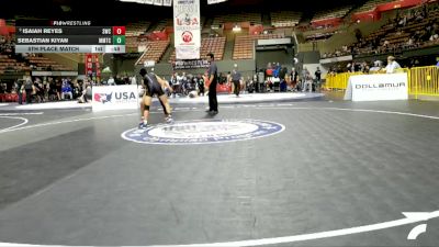 Schoolboys - 105 lbs 5th Place Match - Isaiah Reyes, Scotsmen Wrestling Club vs Sebastian Kiyan, MTC - MANTANONA TRAINING CENTER