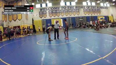 106 lbs Round 1 (8 Team) - Michael Verdi, Claw WC vs Cody Rich, Buchholz