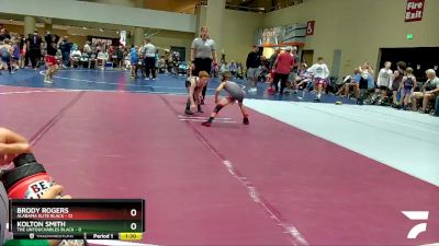 55 lbs Placement (16 Team) - Kolton Smith, The Untouchables Black vs Brody Rogers, Alabama Elite Black