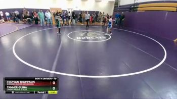 70 lbs Round 3 - Tanner Guina, Lander Middle School vs Treysen Thompson, Shoshoni Junior High School