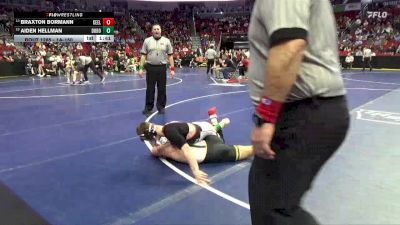 1A-150 lbs Cons. Round 2 - Aiden Hellman, Don Bosco vs Braxton Bormann, Central/Ed-Co