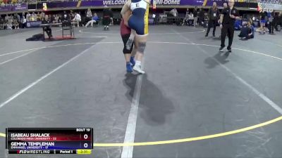 207 lbs 2nd Wrestleback (16 Team) - Isabeau Shalack, Colorado Mesa University vs Gemma Templeman, Emmanuel University