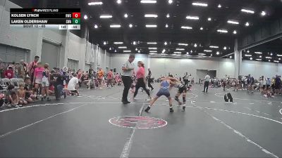 65 lbs Quarterfinal - Laken Oldershaw, SLATE WRESTLING ACADEMY vs Kolsen Lynch, Rabbit Wrestling Club