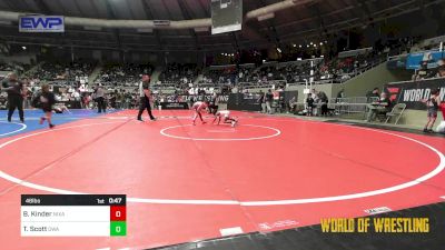 46 lbs Round Of 16 - Boston Kinder, Nixa Youth Wrestling vs Thomas Scott, The Glasgow Wrestling Academy