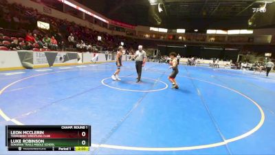 125 lbs Champ. Round 1 - Luke Robinson, Sonoran Trails Middle School vs Leon McClerin, Thorobred Wrestling Club