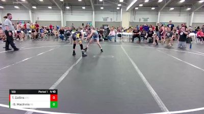 100 lbs Quarterfinal - Brandon MacInnis, Midlothian Miners Wrestling Club vs Trent Collins, Summerville Takedown Club