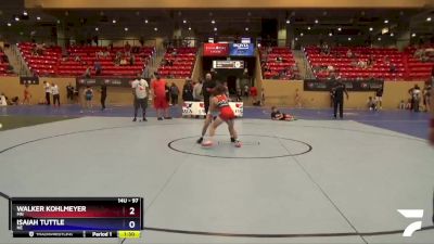 97 lbs Cons. Semi - Walker Kohlmeyer, MN vs Isaiah Tuttle, NE