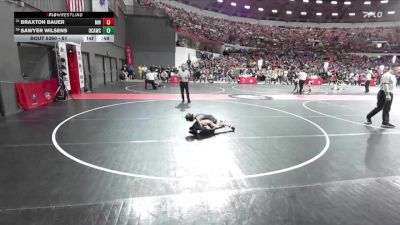 51 lbs Cons. Round 3 - Braxton Bauer, MES Wrestling vs Sawyer Wilsens, Oak Creek Attack Wrestling Club