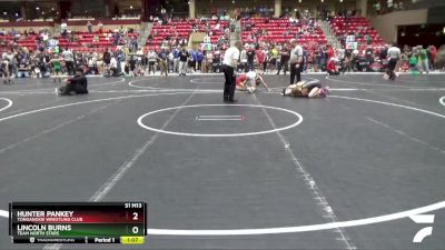 100 lbs Cons. Round 2 - Hunter Pankey, Tonganoxie Wrestling Club vs Lincoln Burns, TEAM NORTH STARS