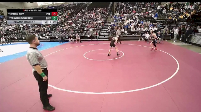 3A 120 lbs Champ. Round 1 - Teagin Poulsen, North Sanpete vs Owen Toy ...