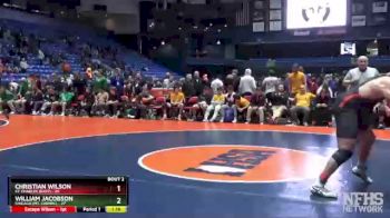 220 lbs Quarterfinals (8 Team) - William Jacobson, Chicago (Mt. Carmel) vs Christian Wilson, St. Charles (East)