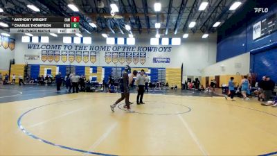 215 Blue 3rd Place Match - Charlie Thompson, Bartram Trail H.S. vs Anthony Wright, Camden