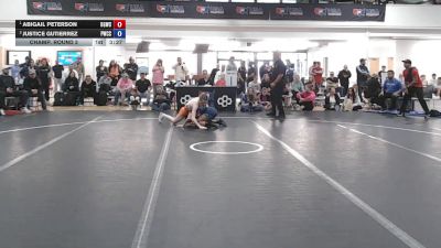 43 kg Champ. Round 3 - Abigail Peterson, Big Game Wrestling Club vs Justice Gutierrez, Pomona Wrestling Club Colorado