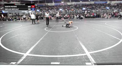 52 lbs Quarterfinal - Kasyn Peters, Newton Wrestling Club vs Declan Metcalf, Purler Wrestling Academy