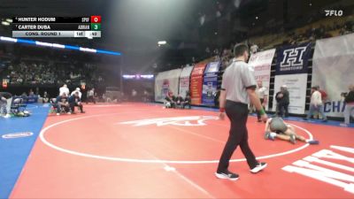 126 Class 1 lbs Cons. Round 1 - Hunter Hodum, St. Pius X (Festus) vs Carter Duba, Adrian