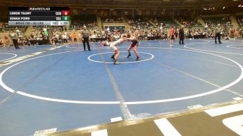 85 lbs Round Of 16 - Linkin Yaunt, Cushing Tigers vs Jonah Ford, Collinsville Cardinal Youth Wrestling