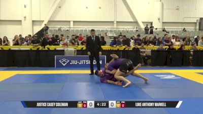 Luke Anthony Markell vs Justice Casey Coleman 2025 World IBJJF Jiu-Jitsu No-Gi Championship