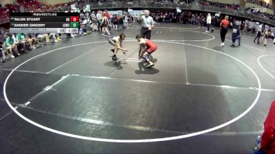 75 lbs Quarterfinal - Talon Stuart, Nebraska Boyz vs Zander Gingery, Lincoln Squires Wrestling Club