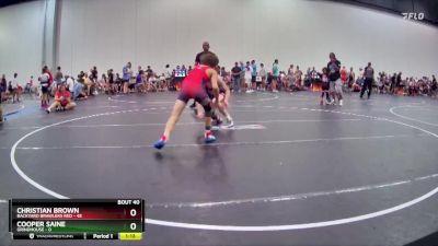 105 lbs Round 8 (10 Team) - Cooper Saine, Grindhouse vs Christian Brown, Backyard Brawlers Red