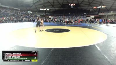 117 lbs Cons. Round 1 - Gabriel Jennings, South Kitsap Wrestling Club vs Emmitt Gardner, Enumclaw Yellow Jackets Wrestling Club