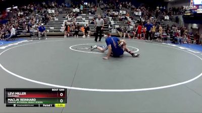 124-131 lbs Semifinal - Maclin Reinhard, Thomas Jefferson Middle School vs Levi Miller, California