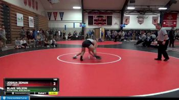 145 lbs Semifinal - Joshua Zeman, West Liberty vs Blake Wilson, Notre Dame, Burlington