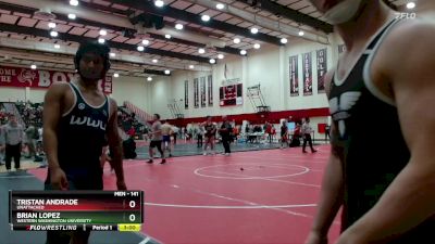 141 lbs Round 5 - Brian Lopez, Western Washington University vs Tristan Andrade, Unattached