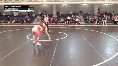 115-126 lbs Cons. Semi - Hayley Serfontein, Southern Valley vs Khloe Wiseman, Elevate Wrestling Academy
