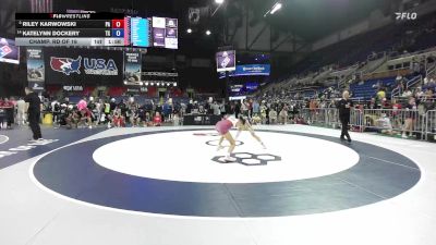 100 lbs Champ. Rd Of 16 - Riley Karwowski, PA vs Katelynn Dockery, TX