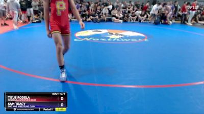 157 lbs Champ. Round 2 - Titus Rodela, Peninsula Wrestling Club vs Sam Tracy, Ono Kine Wrestling Club