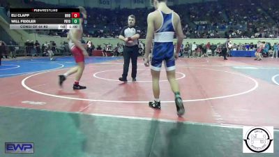 123 lbs Consi Of 64 #2 - Eli Clapp, Bridge Creek Wrestling vs Will Fiddler, Pryor Tigers Wrestling