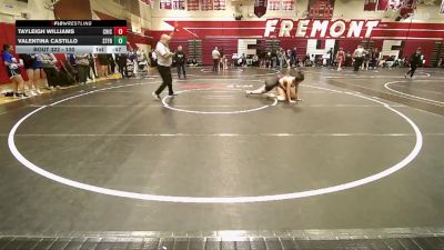 130 lbs Cons. Round 2 - Tayleigh Williams, Chico vs Valentina Castillo, St Francis
