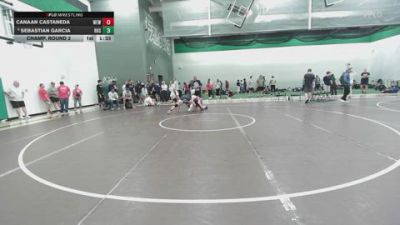 157 lbs Champ. Round 2 - Canaan Castaneda, War Eagle Wrestling vs Sebastian Garcia, Rogers High School