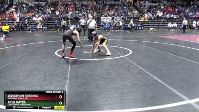 90 lbs Cons. Round 2 - Kyle Hayes, Contender Wrestling vs Jonathon Sebring, Marengo Youth WC