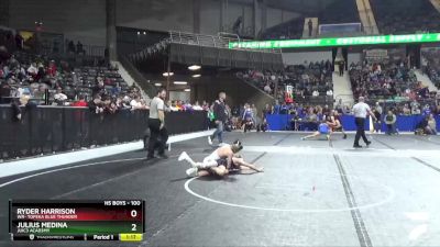 100 lbs Semifinal - Julius Medina, Juic3 Acad3my vs Ryder Harrison, WR- Topeka Blue Thunder