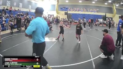 72 lbs Round 2 - Aiden Yiakas, White Knoll vs Cain Curtiss, Eastside Youth Wrestling