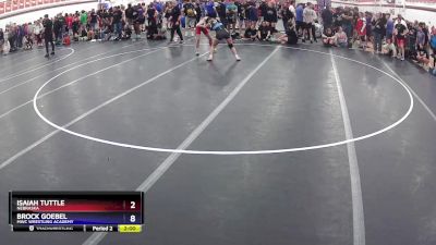 100 lbs Cons. Semi - Isaiah Tuttle, Nebraska vs Brock Goebel, MWC Wrestling Academy