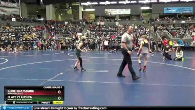 85 lbs Champ. Round 1 - Bode Bratsburg, Nebraska Boyz vs Slate Claussen, Beaver Creek Wrestling