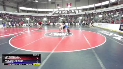 107 lbs Champ. Round 2 - Lily Pieczonka, Niagara Wheatfield Sr HS vs Anzleigh Johnson, Camden Sr HS