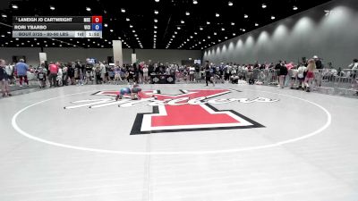 80-90 lbs Champ. Round 2 - Laneigh Jo Cartwright, Midwest City Elite vs Rori Ybarbo, Vici