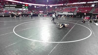 113 lbs Cons. Quarters - Reece Vendegna, Wilmot Union vs Logan Knoeck, Campbellsport