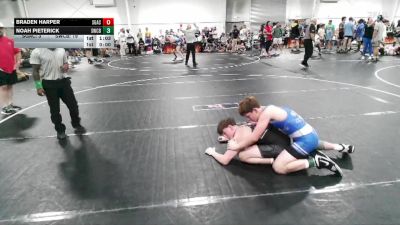 138 lbs Round 3 (4 Team) - Noah Pieterick, Storm Wrestling Center B vs Braden Harper, SGAC