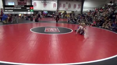 72-76 lbs Cons. Round 1 - Johnathan Milligan, Keokuk Kids Wrestling Club vs Tru Jones, CHAMPIONS WC