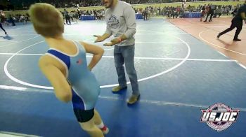 90 lbs Round Of 16 - Serena Trujillo, Bison Takedown Club vs Foster Smith, Division Bell Wrestling