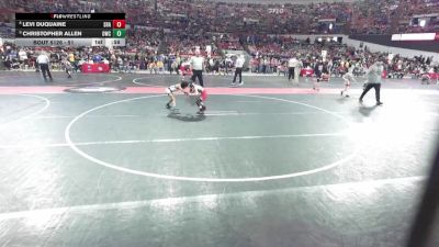 51 lbs Champ. Round 2 - Christopher Allen, Oconomowoc Wrestling Club vs Levi DuQuaine, Shawano