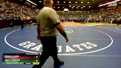 6A - 106 lbs 5th Place Match - Roman Clouse, Gardner Edgerton vs Drew Streeter, Lawrence-Free State