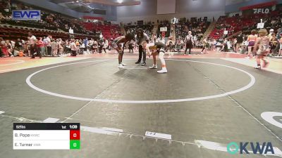 92 lbs Quarterfinal - Bryson Pope, Keystone Kids Wrestling Club vs EJ Turner, HURRICANE WRESTLING ACADEMY